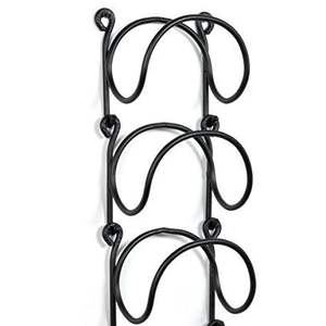 Wall Mounted Iron Wine <b>Rack</b> Ideal For Space Efficient Bar Kitchen And Dining Room Organization - Product Image 1