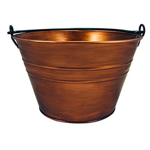 Premium Indian Metalcraft pleine grandeur Antique cuivre ovale boisson baignoire ferme décor galvanisé Cheers seau pour les fêtes glace - Product Image 5