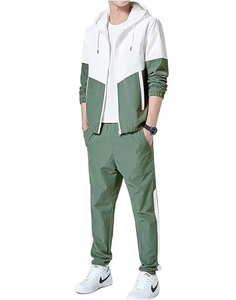 Street Wear Windbreaker Set Hoodies and Sweat Pants Hooded Collar <b>Jogger</b> Set Pullover Wind Breaker <b>Nylon</b> Tracksuit for Men - Product Image 2