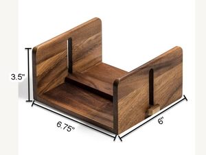 Porte-serviettes | Bois d'acacia | Respectueux de l'environnement | Barre centrale réglable | Facile à remplir - Product Image 3