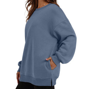 Sweat-shirt d'hiver pour femmes en gros, sweat-shirt à capuche surdimensionné, pull en molleton 100% coton, écologique, coupe-vent, streetwear - Product Image 4