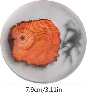 Posavasos Artesanal de Madera Natural y Resina Epoxi, Estilo Bohemio, Decoración Ecológica y Ligera para Mesa de Hogar de Lujo - Product Image 5