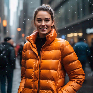 Wholesale 100% Polyester Spandex Padded Jacket for Women <b>Ladies</b> Casual Wear <b>with</b> Quilted Fur <b>Hood</b> Lightweight Padded <b>Coat</b> - Product Image 3