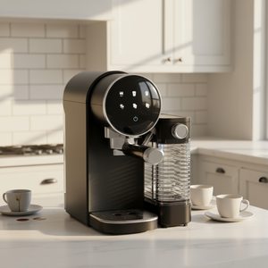 Cafetera Semiautomática Ultra Delgada y Curva <span class=keywords><strong>de</strong></span> 1350 W, Cafetera Espresso <span class=keywords><strong>de</strong></span> Encimera para Preparación Diaria en el Hogar - Product Image 5