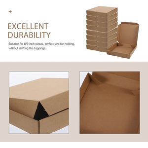 Mini cajas de cartón grueso para llevar Pizza, papel Kraft en blanco, juego de papel de aluminio UV, regalos de boda, juego de comida para llevar, Mini cajas de Pizza - Product Image 5