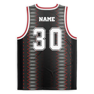 Maillot de basket-ball de style urbain, design gratuit, durable, respirant, imprimé en zigzag, appliqué, grande taille pour les jeux sur terrain - Product Image 2