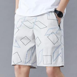 Short de sport pour hommes 100% coton noir taille élastique cordes plage longueur genou troncs personnalisés décontracté séchage rapide - Product Image 3