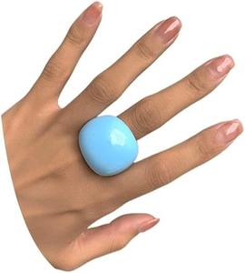 Trendy Glossy Green Dome Resin <b>Ring</b> Bold Chunky <b>Statement</b> <b>Ring</b> <b>for</b> <b>Women</b> Girls Waterproof Funky Fashion Accessory Lightweight - Product Image 6