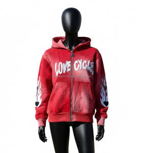 Sudadera con Capucha de Alta Calidad para Hombre, Estilo Urbano, de Algodón y Felpa, Gruesa, para Invierno, 360g, Transpirable, de Secado Rápido, con Impresión Personalizada - Product Image 1