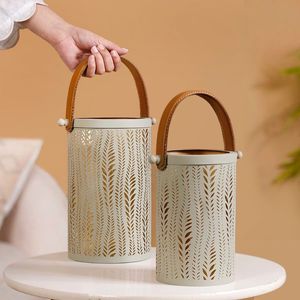 Meilleure vente décoration de Noël de haute qualité dessus de table bougie lanterne métal et jute matériel meilleure vente - Product Image 5