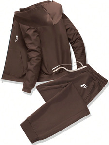 Conjuntos Deportivos de Sudadera con Capucha y Pantalones de Chándal de Forro Polar Unisex al por Mayor, Ropa Deportiva Personalizada B2B, Marca Privada, OEM/ODM - Product Image 3