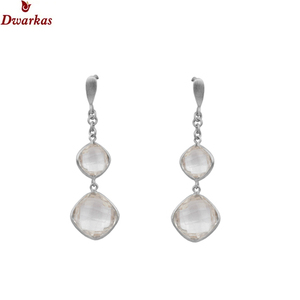 Pendiente clásico de Venta caliente para mujer Plata de Ley 925, conjunto de bisel de piedras preciosas de cuarzo rosa, pendiente de gota, stock listo, precio bajo - Product Image 3