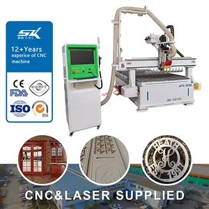 1325 1300*2500 มม.* 200 มม.4*8ft เครื่องมืออัตโนมัติเปลี่ยน ATC CNC Router เครื่อง