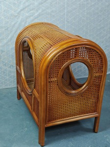 Summer Cooling Breathable Rectangular PP Rattan Resin Wicker Handwoven Eco-Friendly <b>Inflatable</b> Dog Cat Beds <b>House</b> Net Furniture - Product Image 3