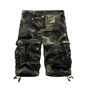 Custom <b>Men's</b> Hot Plus Size <b>Camouflage</b> Gym <b>Shorts</b> Solid Pattern Mid Waist Button Fly Cotton Knitted Cargo <b>Shorts</b> Pants For <b>Men</b> - Product Image 2