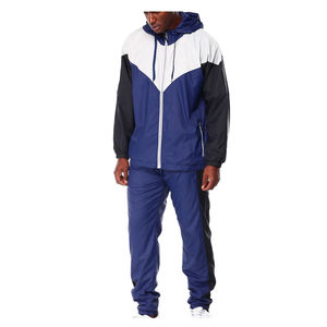 High Quality Winter Printed Polyester/Nylon Regular Fit Solid Breathable Lightweight <b>Zip</b>-<b>Up</b> <b>Jacket</b> Pants Men's Tracksuit Custom - Product Image 2