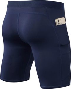 Short de compression en polyester et spandex pour hommes pour la course à pied à la taille élastique pour femmes - Product Image 4
