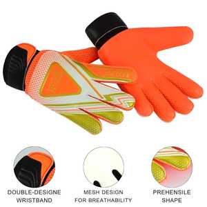 Gants de gardien de but en cuir avec design personnalisé, matériau respirant avec fonction de coupe négative. - Product Image 5