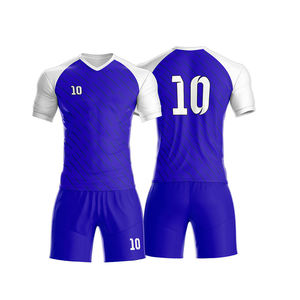 ชุดกีฬาฟุตบอลโพลีเอสเตอร์ระบายอากาศชุดเสื้อเจอร์ซี่โพลีเอสเตอร์100% ออกแบบและโลโก้ได้ตามต้องการ - Product Image 1