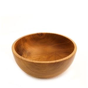 Solid Pattern <b>Wooden</b> <b>Salad</b> <b>Bowls</b> for Individual Servings Elegant Grain Patterns Food Safe for Home & Party Use - Product Image 4
