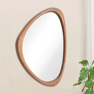 Classic Handcrafted <b>Wooden</b> <b>Wall</b> <b>Mirror</b> Vintage Luxury Accent For Stylish Interiors - Product Image 1