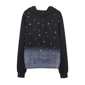 Conjunto de Chándal de Invierno de Peso Medio de Nailon/Algodón con Capucha, Estampado Completo con Pedrería y Protección Solar para Unisex - Product Image 4