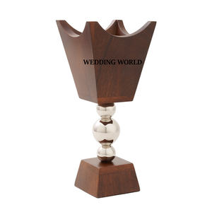 Porte-encens de luxe décoratif de forme ronde en bois Bakhoor vente chaude fantaisie métal Mubkhar - Product Image 5