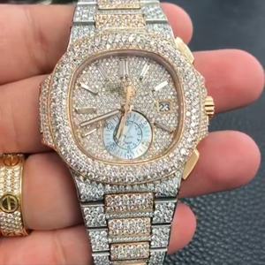 Top Quality Customized Iced Out Lab Grown <b>Watch</b> Stainless Steel Best Quality Diamond <b>Watch</b> for <b>Men</b> - Product Image 5