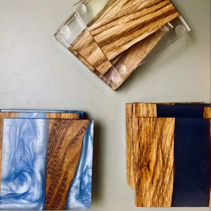 Ensemble de quatre sous-verres en forme d'os incrustés, design classique moderne, pour les fêtes de Noël, qualité durable, vente exceptionnelle - Product Image 1