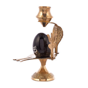 Modèle de support de Shivling en métal soudé, design élégant, avec Jaladhari noir, pour décoration religieuse Pooja Rajasthan - Product Image 2