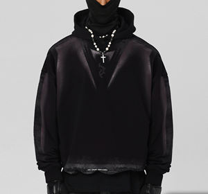 Oem Winter Heavyweight Oversized Hoodie Gym Washed Mens Wearable Blanket Rhinestones Cropped Jump Suit Fleece for 100% - Product Image 3