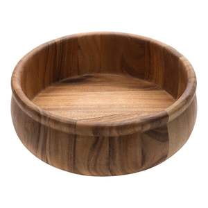 Tazón de servir hecho a mano de madera de acacia grande a precio de venta al por mayor con patrones tallados elegantes diseño moderno para uso en fiestas - Product Image 4