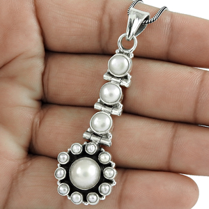 Nueva llegada, venta al por mayor, joyería personalizada, Plata de Ley 925, Perla Natural, diseño único, colgante, precio directo de fábrica, proveedor - Product Image 1