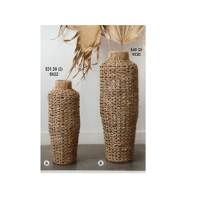 Macetas y jardineras inteligentes de bajo precio, maceta de ratán para decoración de jardín con soporte de hierro, soporte negro de Pie Grande - Product Image 1