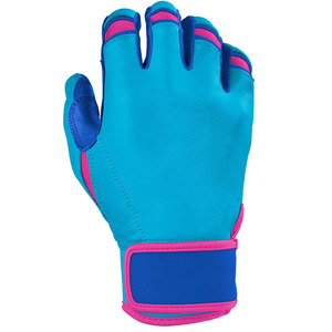 Latest Design Premium Quality Customized Softball Baseball Batting Gloves Blue Cabretta Leather Short Cuff <b>Hook</b> - Product Image 4