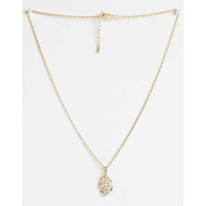Collier pendentif goutte d'eau et géométrique plaqué rhodium platine - CLARA Bijoux tendance en argent sterling 925 - Product Image 3