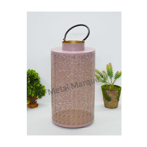 Vintage Moroccan Metal Hollow Indian Hand Crafted Lantern <b>Large</b> Home Decoration European <b>Tea</b> <b>Light</b> Candle for Home Decoration - Product Image 1