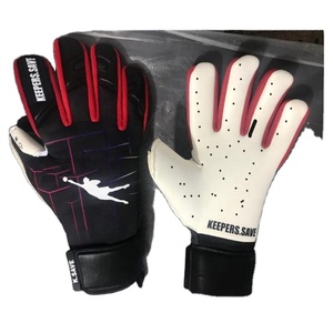 Gants de gardien de but en latex respirant de haute qualité à bas prix avec sangle de poignet réglable antidérapante et fermeture à scratch - Product Image 4
