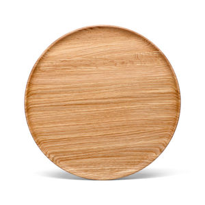 Eco-Friendly Round Mango <b>Wood</b> Charger Plate White Wash Finish Scalloped Carved <b>Border</b> Classic Style Wooden Serving Plate - Product Image 3