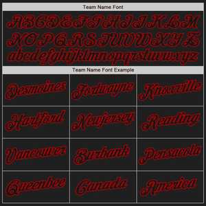 Camiseta de softbol de moda dividida auténtica blanca, negra y roja personalizada, camiseta bordada de ropa deportiva ligera de secado rápido de alta calidad - Product Image 4