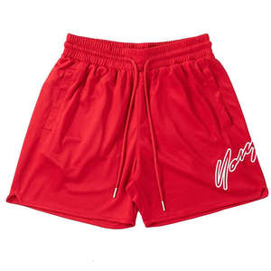 Wholesale Custom Breathable Mesh Beach <b>Shorts</b> Elastic Mid Waist Knitted Weaving Hot Pattern High Street Casual Baggy <b>Shorts</b> - Product Image 5