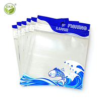 Sac en Mylar imprimé personnalisé, emballage de crochet de pêche, sac à fermeture éclair en plastique, sac à fermeture éclair de pêche d'appât refermable à 3 côtés