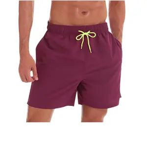 Customized Brand Logo Men's Summer Quick Dry Beach Wear Swimming Shorts Swim Trunks for Men Men's white Shorts From BD Supplier