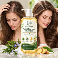 Shampo Ekstrak Daun Platycladus Orientalis Grosir, Shampo Herbal Penebal Rambut dengan Rosemary, Jahe, Ginseng untuk Perawatan Kulit Kepala