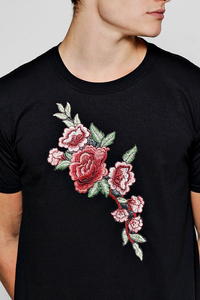 Camisetas bordadas de algodón 100% para hombre, hechas a medida con diseño de logotipo 3D, camisetas con el mejor logotipo OEM de alta calidad y más populares - Product Image 2