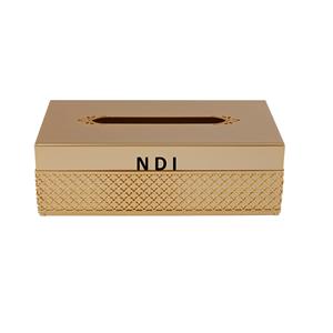 Caja de almacenamiento de papel para servilletas con acabado dorado de alta tendencia, lujoso Hotel, restaurante, hogar, decoración de mesa, caja de pañuelos de uso - Product Image 6