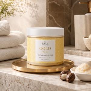 Exfoliante Corporal Shea Gold Aura de The Bath Factory para una Nutrición Profunda, Exfoliación Suave y Piel Radiante - Product Image 3