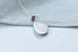 Handmade Golden Hill turquoise and sterling silver pendant with adjustable chain <b>boho</b> gemstone <b>necklace</b> for women - Product Image 2