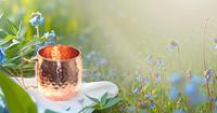 Fabriqué à la main 100% cuivre pur 24 onces extra large tasse de mule de Moscou avec poignée en laiton finition martelée verres à bière de qualité supérieure