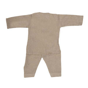 ชุดเสื้อผ้าเด็กผู้ชายแรกเกิดปักลาย - สีน้ำตาลอ่อน - Product Image 5
